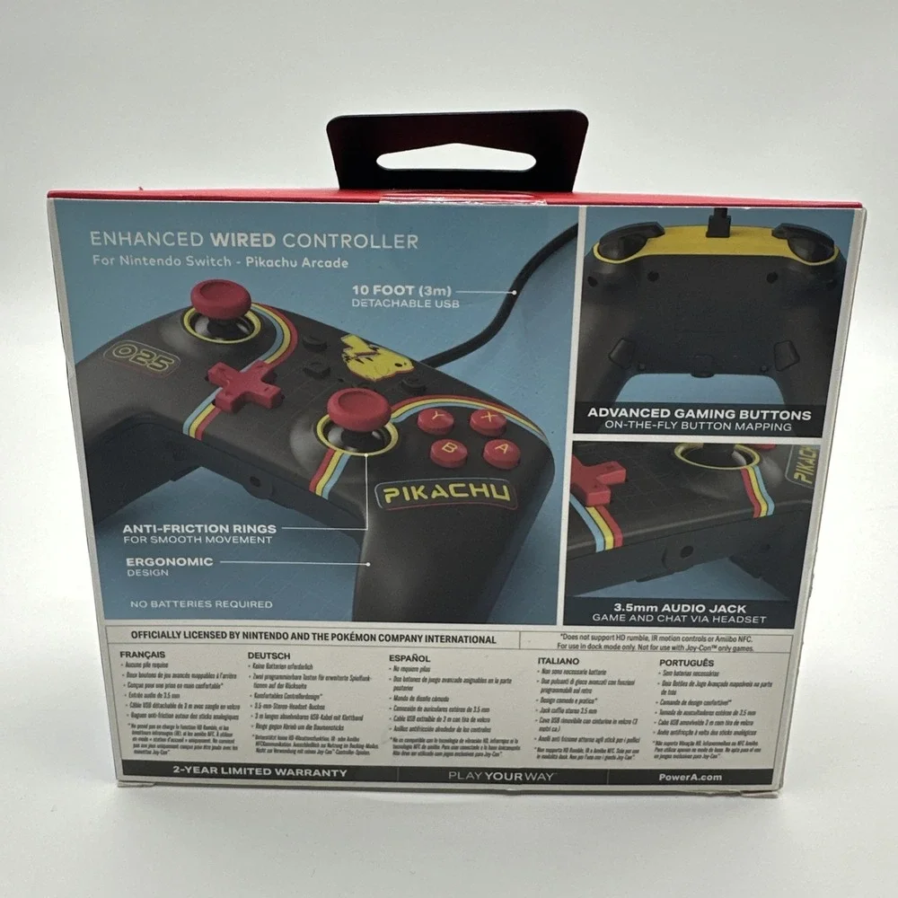 Nintendo Officially Licensed Switch Enhanced Wired Controller Pokemon‎ Brand New